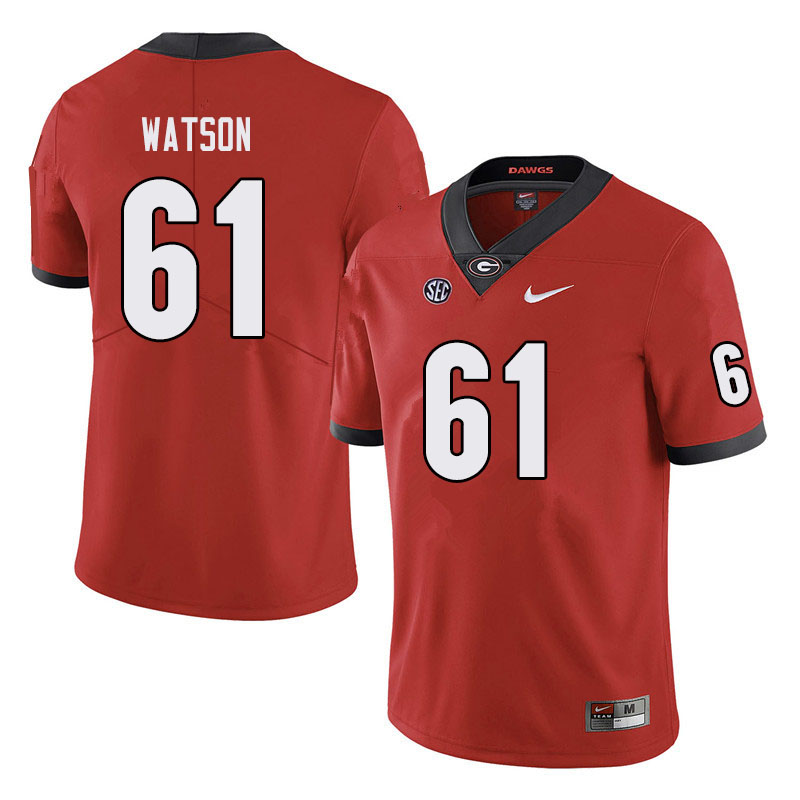 Men #61 Blake Watson Georgia Bulldogs College Football Jerseys Sale-Black